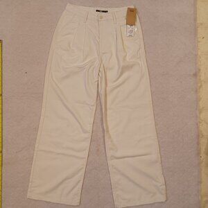 Vans Alder Relaxed Pleated Pants White Women's Size 25 VN000GA0DJR
